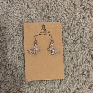Pink Butterfly Earrings